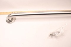 24 in. L x 3.1 in. ADA Compliant Grab Bar in Brushed Stainless Steel