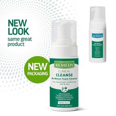 Medline Remedy – Clinical Cleanse – No Rinse Foam Cleanser – 4 fl oz