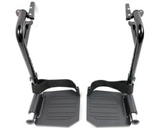 Economy Footrest for Standard Wheelchairs and Transport 18x7x7 Inch, Black