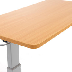 Heavy Duty Height Adjustable Overbed Bedside Table Movable with Wheels for Hospi