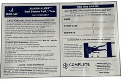 Blue Jay Alarm Alert Bed Sensor Pad 10″ x 30″ 1 Year Reliable Fall Prevention