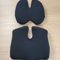 CUSHION LAB Pressure Relief Seat Cushion / Back Relief Lumbar Pillow Black