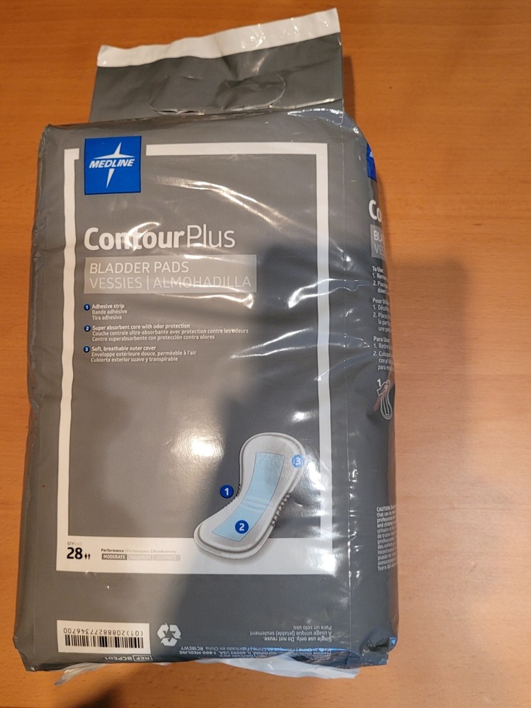 Medline Contour Plus Bladder Pads 28ct – NEW, lot of 3 pkg