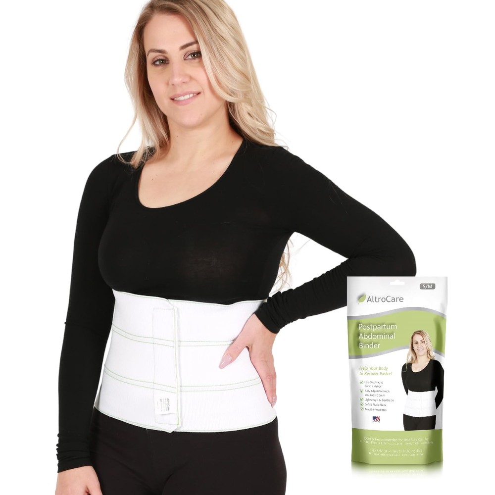 AltroCare Postpartum & Post Surgery Abdominal Binder. 3-Panel belly band for …