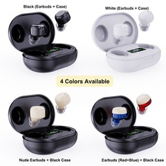 Pair Senior Digital Hearing Aids Rechargeable Sound Voice Amplifier For Elderly