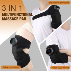 Cordless Knee Elbow Shoulder Massager with 5 Vibration Modes, 5 Heating Levels