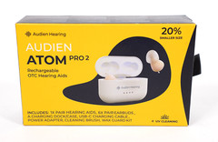 Audien ATOM PRO 2 Wireless Rechargeable OTC Hearing Aid, Premium Comfort Design