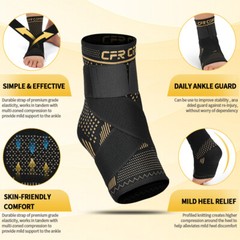 Ankle Support Brace Compression Sleeve Foot Tendon Plantar Fasciitis Pain Relief