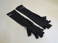 Copper Fit Pair Long Compression Gloves Black Unisex Size M