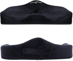 SnugPad Memory Foam Seat Cushion, for Sciatica, Back, Hip, and Tailbone Pain …