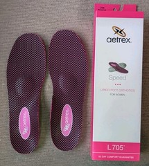 Aetrex L705 Womens Speed Lynco Orthotics w Metatarsal Support Med/High Arch SZ 8
