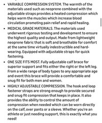 Bodyprox Calf Support Brace 2 Pack Adjustable Shin Splint Compression Wraps
