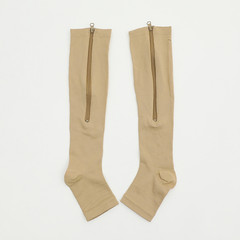 Nylon Zipper Compression Socks Support Graduated Stockings Mens Womens 20-30mmHg