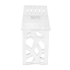 Clear Acrylic Shower Stool Floor Standing Bathroom Bench w/ Water Leaking Channe