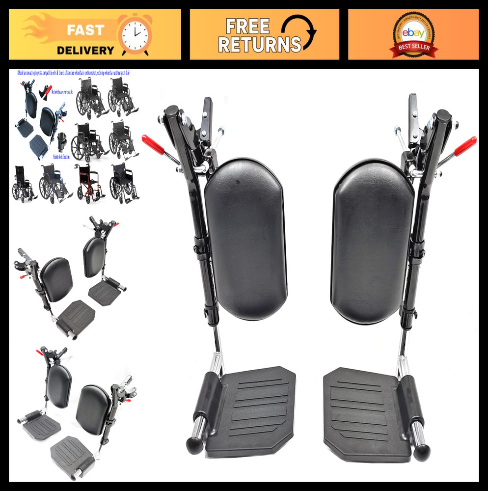 Elevating Wheelchair Legrests with Padded Calf Pads & Composite Footplates – Fit