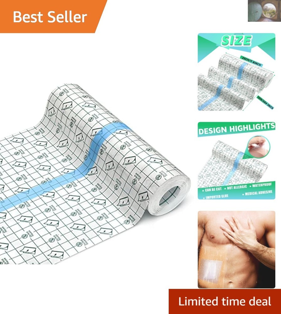 Transparent Waterproof Bandage for Post-Surgical Protection – 8 x 394 Inches