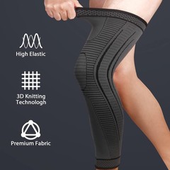 Ruilaibao 2 Pack Full Leg Compression Sleeves for Men And XX-Large, Black