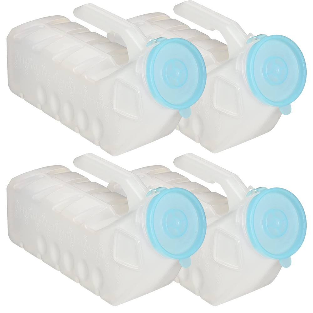 MedVance- Urinals for Men 1000ml with Glow in The Dark Spill Proof Pop 4 Pack