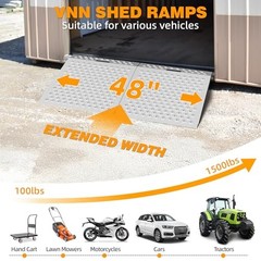 Aluminum Shed Ramp 29x48in VNN 1500lb Capacity 2 Pack