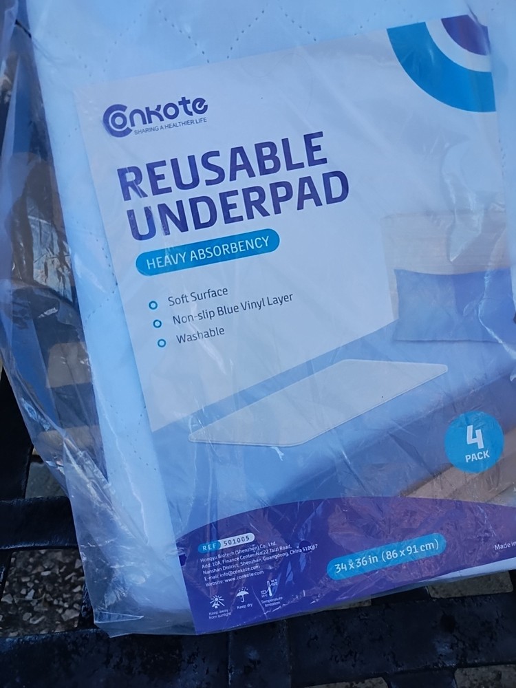 Conkote Reusable Under Pad Set Of Four Heavy Absorbency 34 In X 36