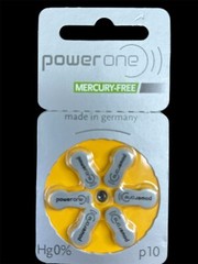 Powerone Hearing Aid Batteries Size P10 – 4 Packs Of 6, 24 Batteries Total