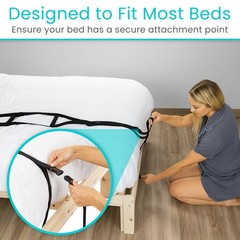 Vive Bed Ladder Assist – Pull Up Assist Device with Handle Strap – Rope Ladder