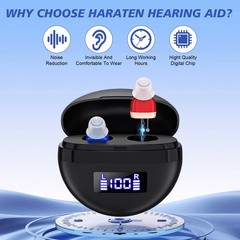 1 Pair Of Digital Hearing Aid Severe Loss Rechargeable Invisible ITE Ear Aids