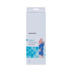 McKesson Hook and Loop Strap Wrist / Hand Brace with Thumb Spica for Right Hand