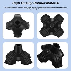 2 Pack Cane Tips for Stability, 3/4 inch Non-Slip Replacement Tip, Self