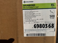 Halyard Disposable Bouffant Cap Blue X-Large 100 Count.