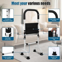Stand Assist Aid for Elderly – 6 Adjustable Heights 30.7-36.6″ 300lb Capacity…