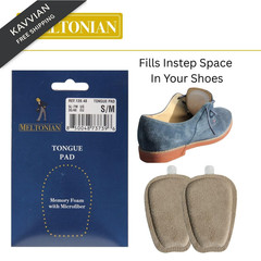 Meltonian Soft Microfiber Tongue Pad for Shoes – Shoe Pads S/M 5L-7M, Brown