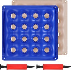 Soft Rectangular 2-Pack Inflatable Cushions with Air Pumps for Travel & Office