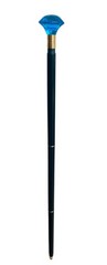 Victorian Style Cobalt Acrylic Crystal Blue Cut Glass Handle Walking Stick