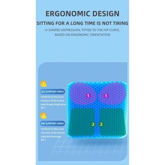 Honeycomb Gel Seat Cushion 2.5 cm Thick | Cooling, Orthopedic Support