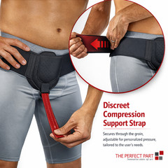 Inguinal Hernia Belt Men Post Surgery Support Truss Groin Adjustable Straps Band