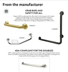Kingston Brass GBS1424CS2 Berwyn 24-inch x 1-1/4-inch OD Safety Grab Bar, Brass