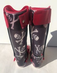 Cascade Hinged Leg Braces Left & Right Kids Black Red Skull Pirates