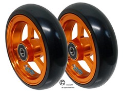 Set of 2 Soft Roll COLOR Caster Wheels in 4″ for Wheelchairs