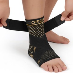 Copper Ankle Brace Support Compression Sleeve Arthritis Tendonitis Adjustable