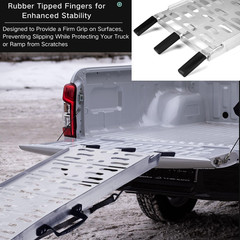 7.5 Ft Rampa De Aluminio Heavy Duty Para Autos Carros Motos Plegable 750 Libras