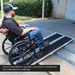 Titan Ramps 7ft Aluminum Multi-Fold Wheelchair Ramp 600 lb 29in Wide