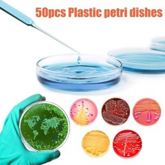 50 Pack Plastic Petri Dishes Lids 90 x 15mm Sterile Bioresearch Medical