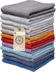 Washcloths, 12 Pack, 100% Extra Soft Ring Spun Cotton Wash Cloth, Size 13″ X …