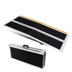 Door Threshold Wheelchair Ramp Folding Non-Slip Aluminum Threshold Ramp for Home