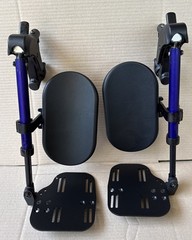 PAIR – Quickie Iris Tilt In Space Manual Wheelchair Elevating Legrest Footrest