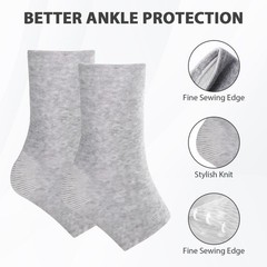 2 Pairs Bamboo Compression Socks, Soft Bamboo Foot Ankle Sleeves, Suitable fo…