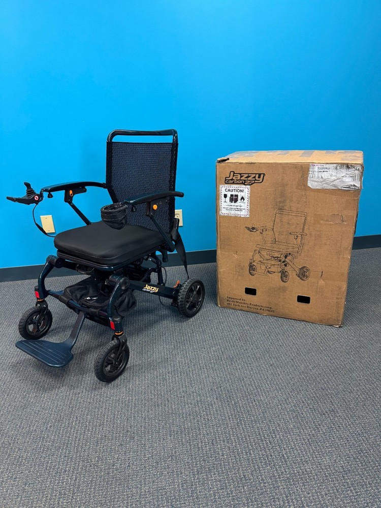 Pride Mobility Jazzy Carbon 27 Folding Light Power Chair 300lb Cap. – Open Box