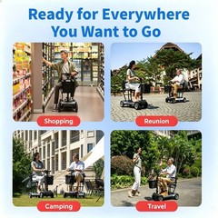 4-Wheel Mobility Scooter for Adults Seniors 18.6 Mile 300lbs Electric Scooter