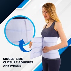 Abdominal Binder 12″ 4-Panel – Adjustable Post-Surgery Support for 45-60″ Waist